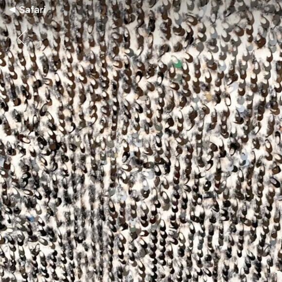 Search For Sanity Fuzzy Sequin Short Sleeve Sweater Top Medium - Picture 2 of 8